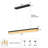 47.2" Modern Linear Chandelier With Alabaster Shade For Dining Room – Matte Black Finish-565842580-565842582