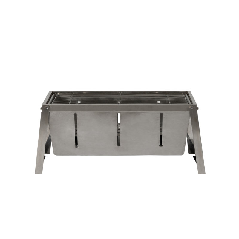 Barbecue au charbon pliable Fire Sense, acier inoxydable, grille à charbon et sac de transport inclus