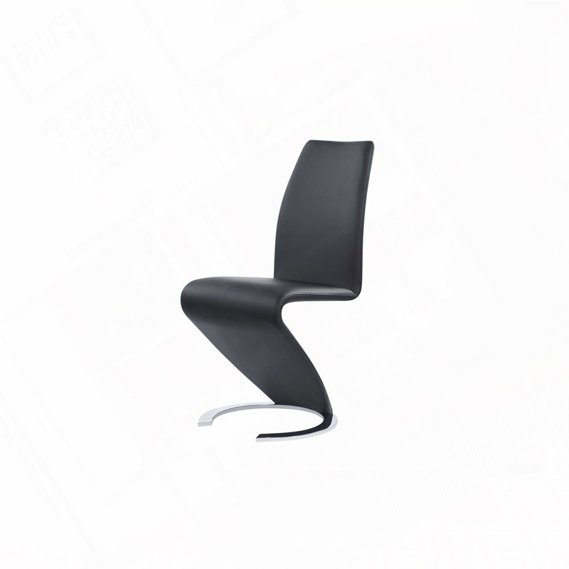 Chaise de salle à manger en similicuir, Noir