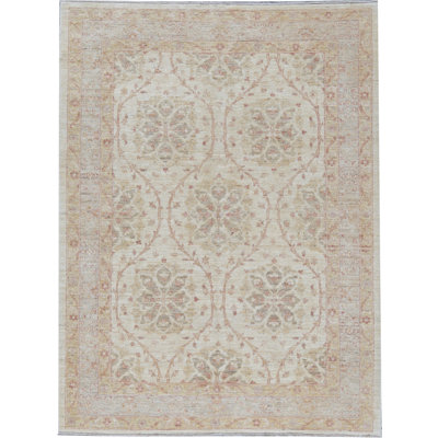 Hand-Knotted High-Quality Beige Area Rug