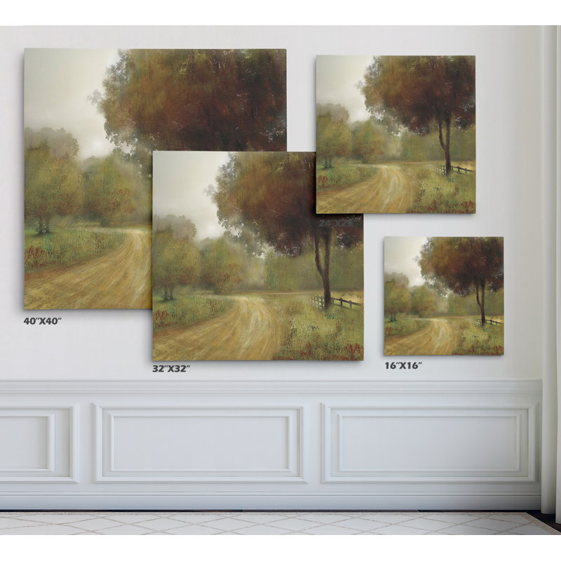 «Country Road», reproduction de peinture à l'huile, Toile tendue, H 16 po x l 16 po x P 1,5 po