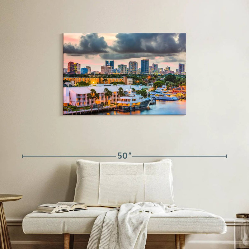 Fort Lauderdale City, H 24 po x l 36 po