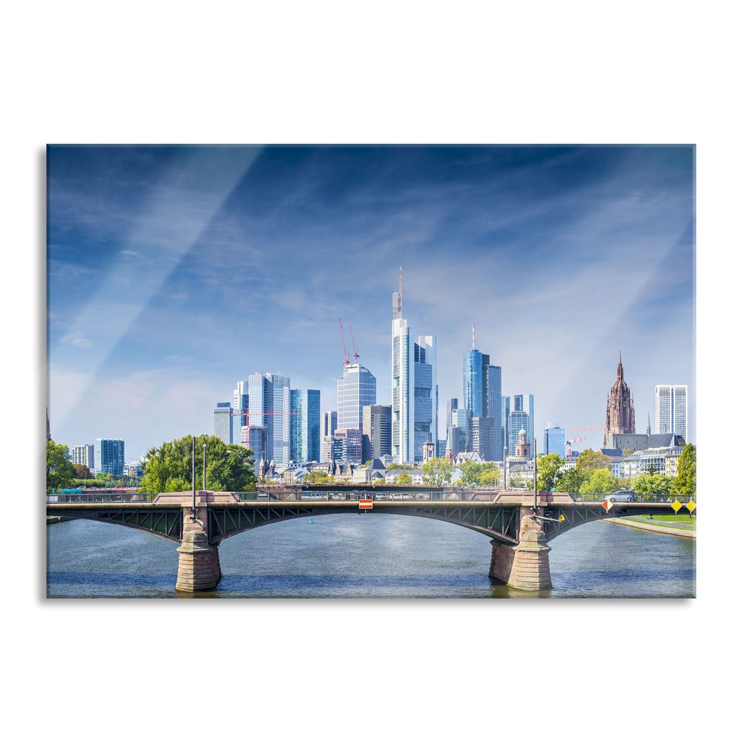 Glasbild Skyline von Frankfurt am Main