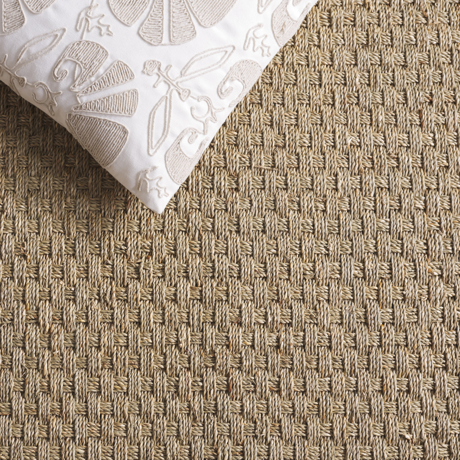 Brookhaven Natural Beige Seagrass Rug, Rectangle 3' x 5'