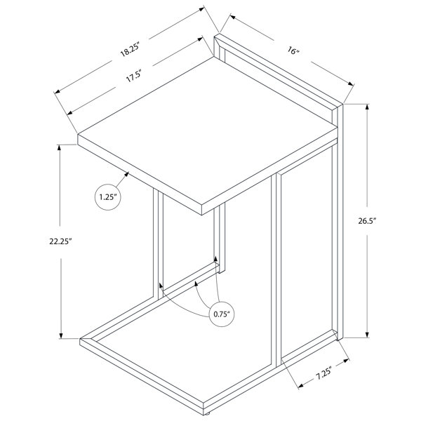 Wrought Studio End Table For Living Room And Bedroom, Glossy White ...