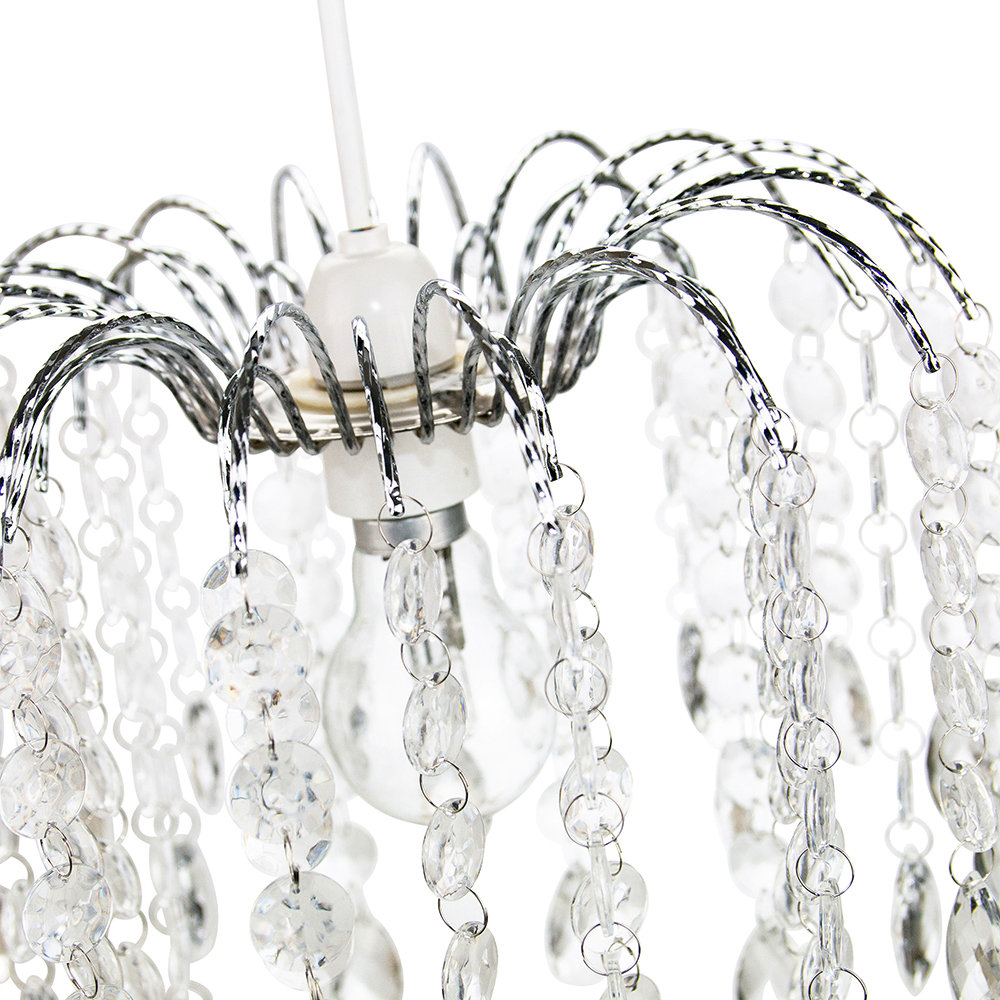 Contemporary Pendant Shade with Acrylic Droplets