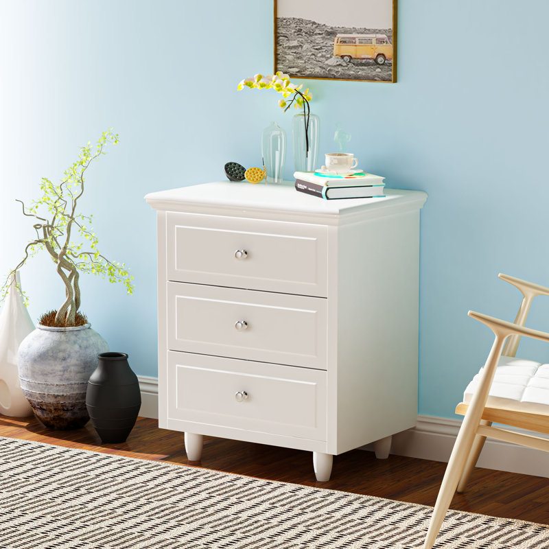Abhiraam 21.6'' W Nightstand, White