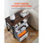 Mobile Metal File Cabinet With 3 Fabric Drawers And 2 Open Shelves-131776782