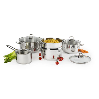 Jazz Cook 9 - Piece Stainless Steel (18/10) Cookware Set