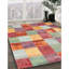 Tapis contemporain rouge / jaune-1785888837