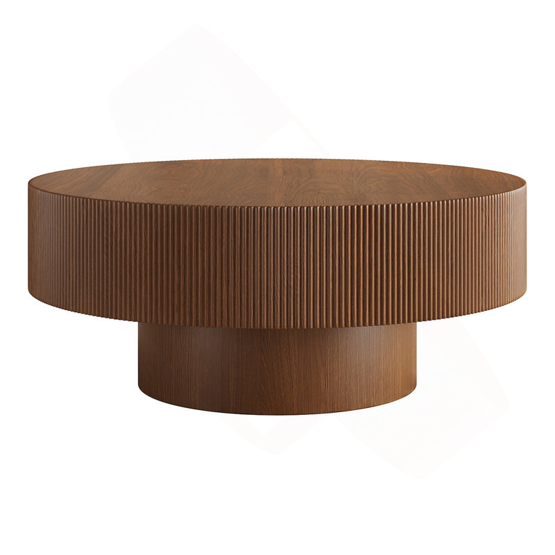 Table basse élégante Elegant Easy, Noyer, 13.7" H x 31.5" L x 31.5" W