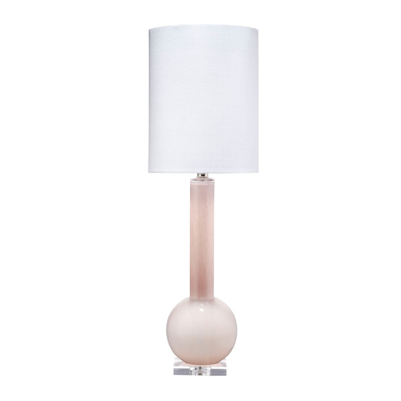 Lampe de table en verre Bhatari, Rose