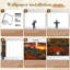 Papier peint adhésif peler et coller Cactus Wildflower Desert Sunset Vibrant Sky Mountains, art mural auto-adhésif et amovible-131412992