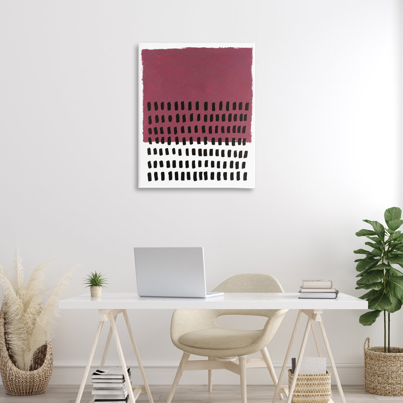  Art mural sur toile à pois rouges par Michael Willett, H 40 po x l 30 po
