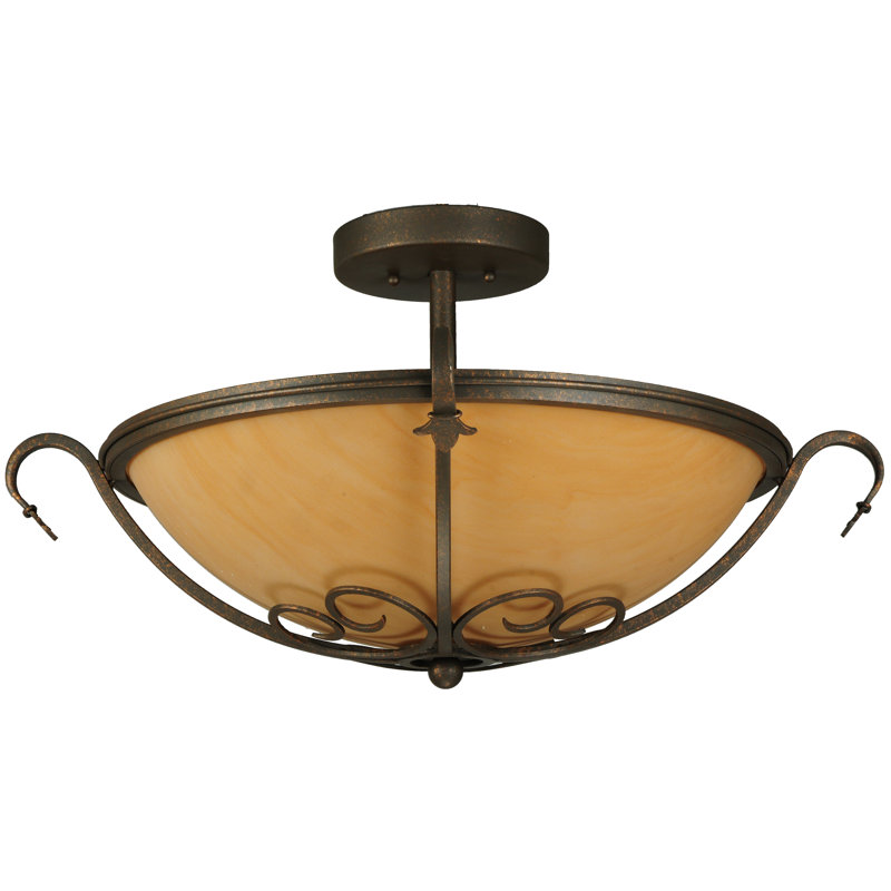 Alaine 3 - Light Semi Flush Mount, 13.25" H x 24" W x 24" D