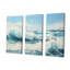 Aquarelle tempête côtière océan I - ensemble de reproductions d'art mural océan côtier-107754197-107754199