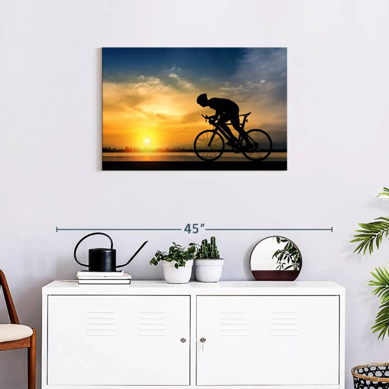 Silhouette de vélo Sireci, H 20 po x l 30 po