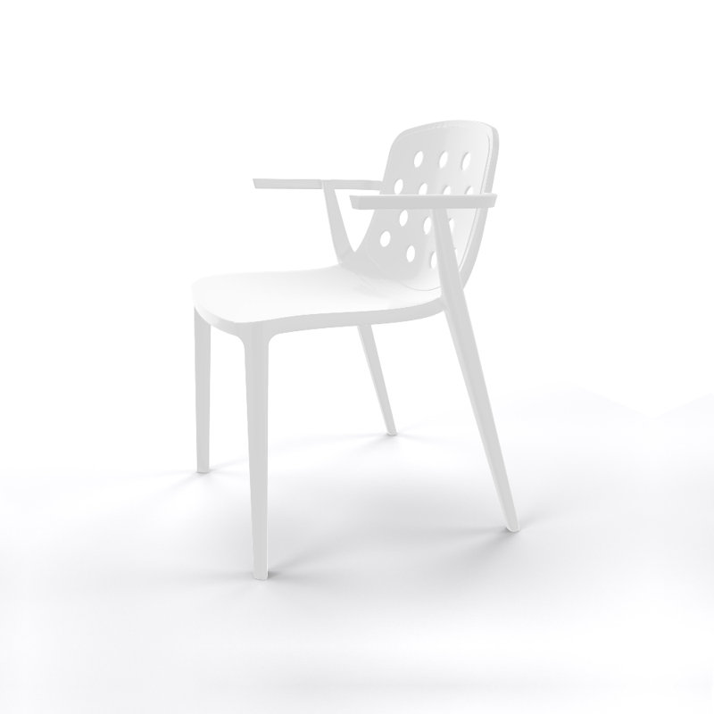 Fauteuil de patio Isidora, Blanc