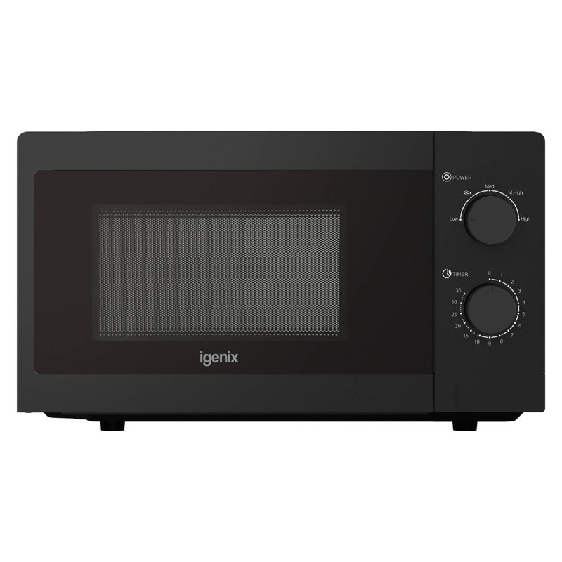 Igenix 20L 800W Manual Microwave Black, Black, 3.3