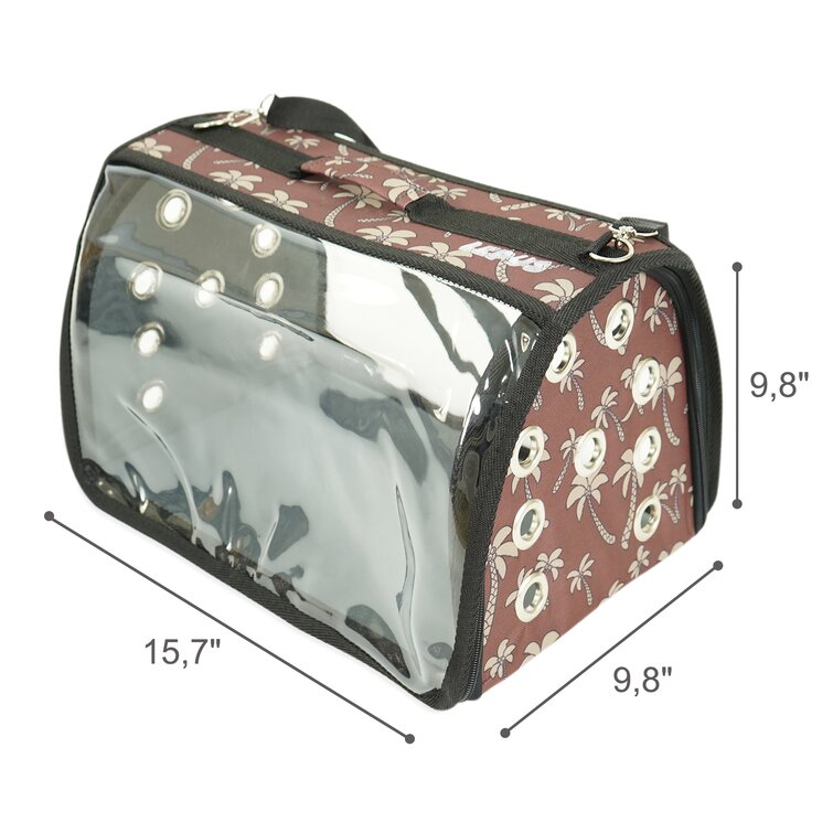 Sussexhome Pets Small Pet Carrier for Small Dogs and Cats - Waterproof Soft Pet Travel Bag with Clear Window - TSA Approved Pet Carrier for Cat Travel