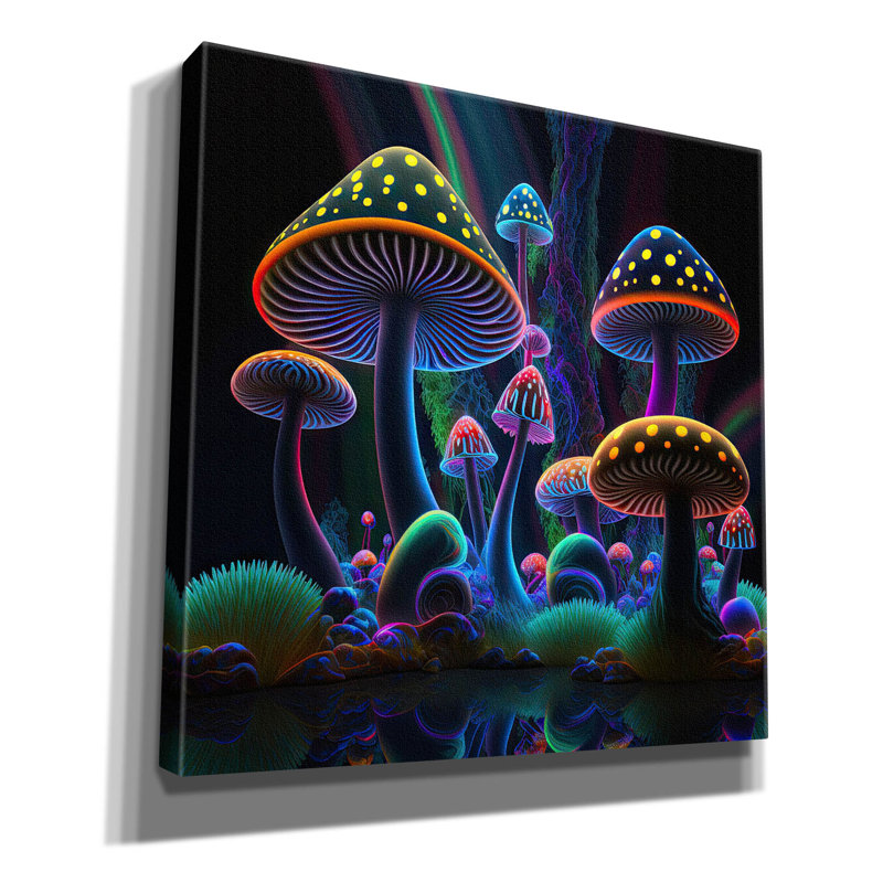 «Glowing Mushroom» par The Golden Valley, H 12 po x l 12 po x P 0,75 po