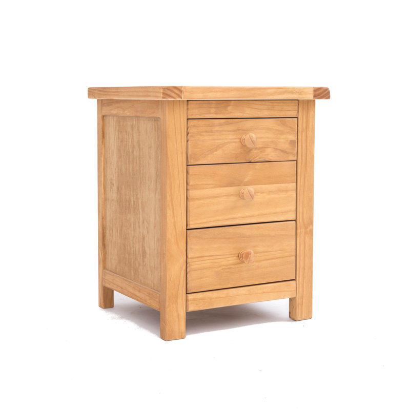 Ian 45cm W Solid + Manufactured Wood Bedside Table