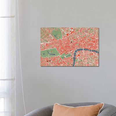 London Classic by Planos Urbanos - Wrapped Canvas Print
