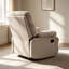 Fauteuil inclinable beige en tissu tissé