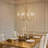 6-Light Dimmable Gold Chandelier