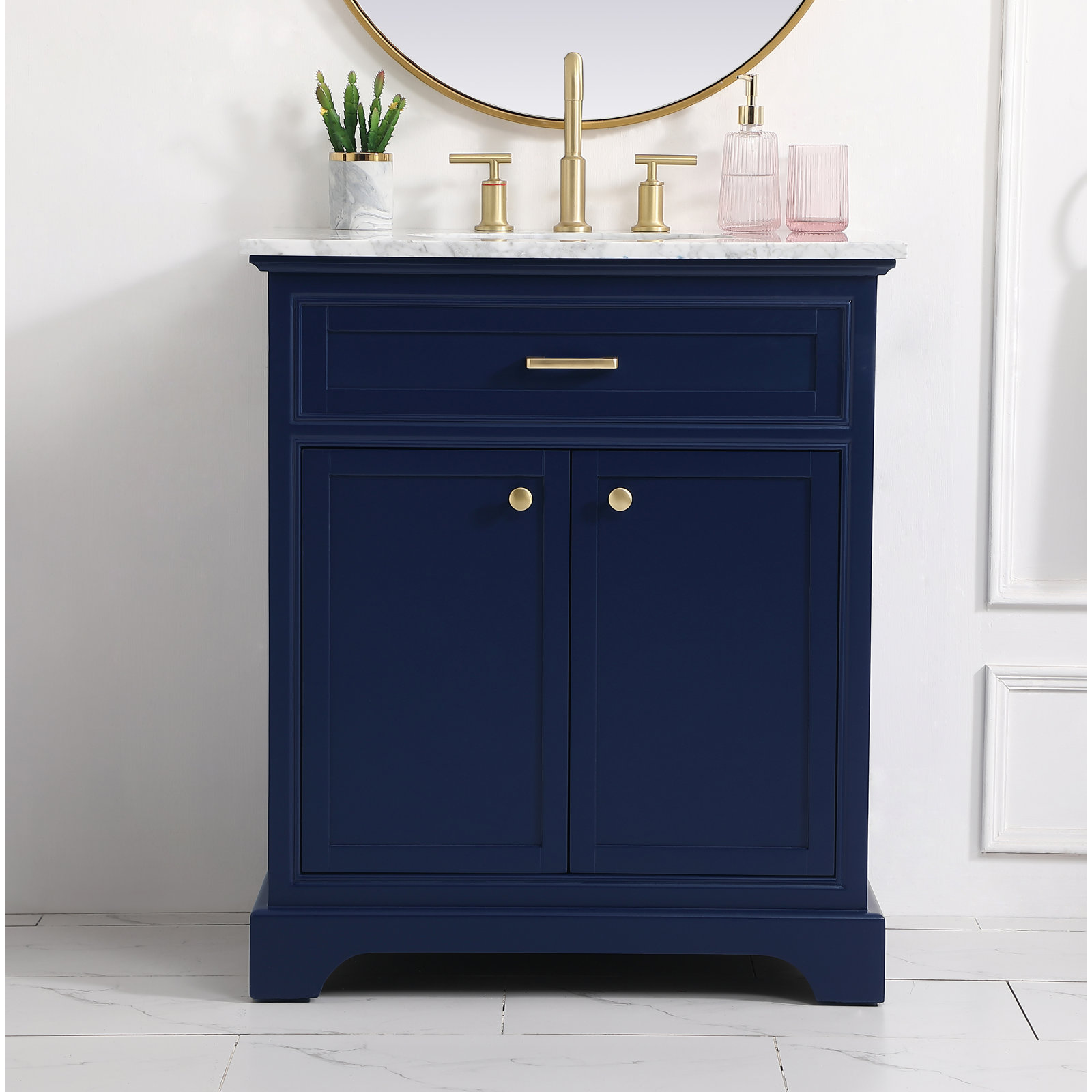 Hermes 30'' Single Bathroom Vanity, Blue