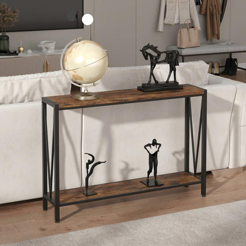Coffee Table, 76.5cm H x 32.5cm W x 114cm D, Brown, Brown, Brown