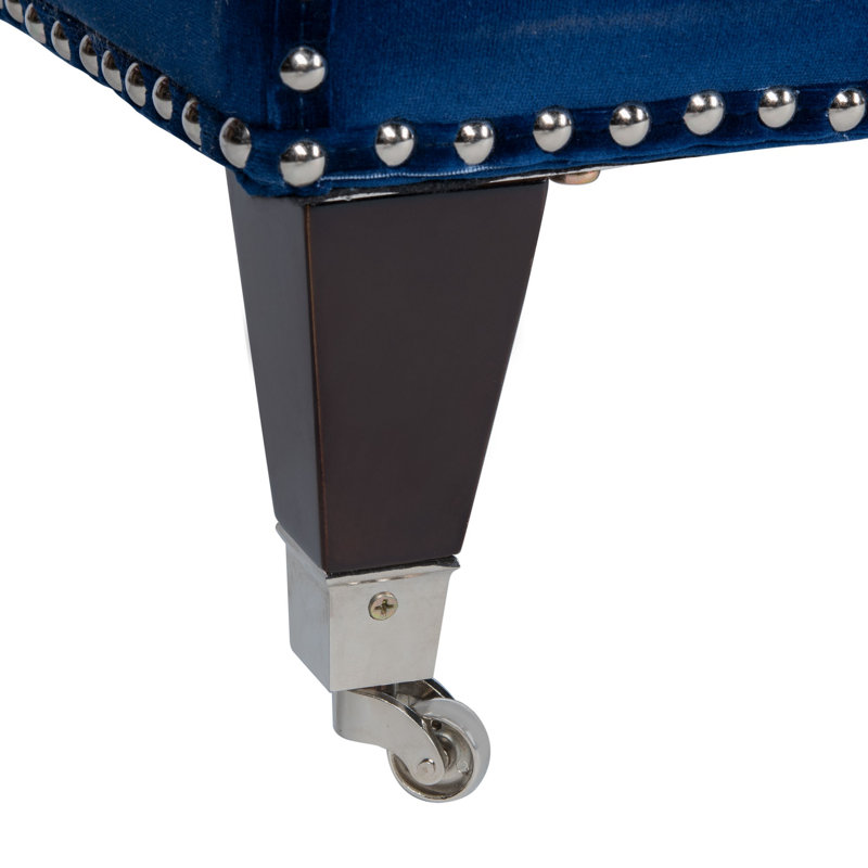 Tyrone Upholstered 84.3'' Sofa, Navy Blue Velvet