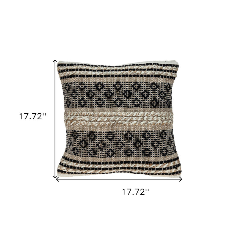 Nate Transitional Brown Throw Pillow