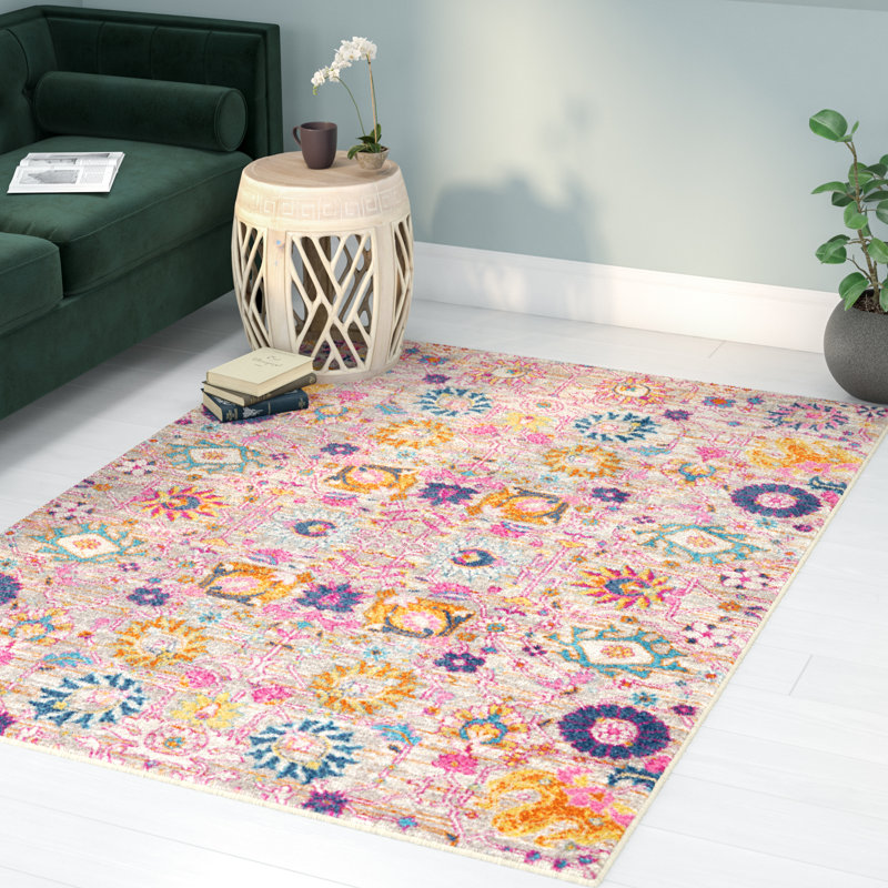 Floral Area Rug, Rectangle 201 x 290cm