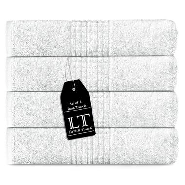 Erina Cotton Bath Towel Set of 4, Heavy GSM Luxury Bath Towels 27X 54 inch, 100% Ring Spun Combed Cotton Highly Absorbent Hotel Bath Towels - Soft
