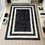 Tapis noir et blanc en peau de vache_7,83 x 10 pi-655346640