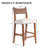 Natalina Rustic Bar Stool,Solid Wood Frame