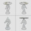 Table d'appoint luxueuse tête de cheval avec plateau en faux marbre