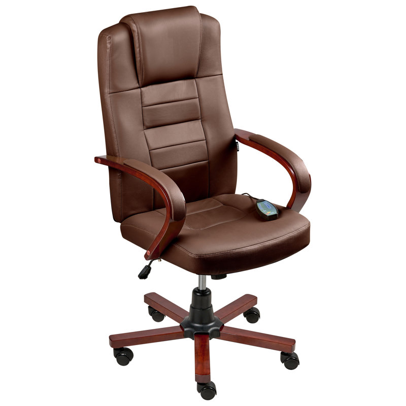 Office Chair with Headrest, Dark Brown