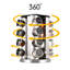 Freestanding Stainless Steel Spice Jar & Rack Set