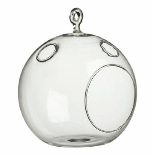 Glass Tabletop Tealight Holder, 9" H x 8" W x 8" D