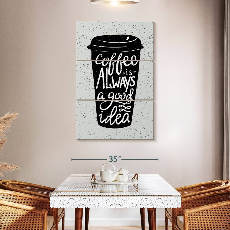 Yarlin Good Ideas And Coffee, 50" H x 32" W
