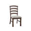 Pascaline Gray Fabric, Rustic Brown & Oak Finish Side Chair (Set Of 2)