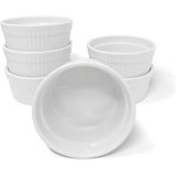 Furmaware  8 oz White Ceramic Round Ramekins