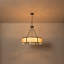 Lustre tambour 6 lumières en tissu