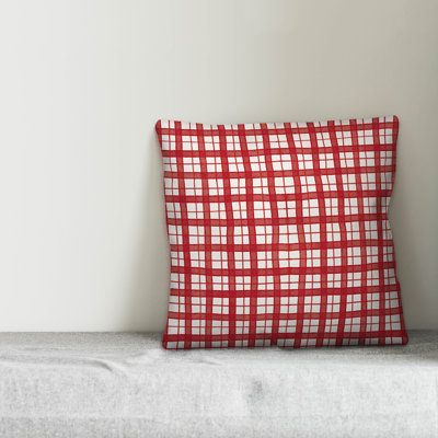 Plaid Outdoor Throw Pillow
