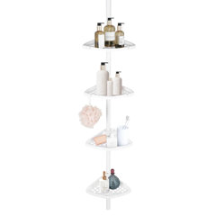 4Layers Bathroom Shower Bath Caddy Corner Storage Rack Wall Shelf Pole Rack  Bath