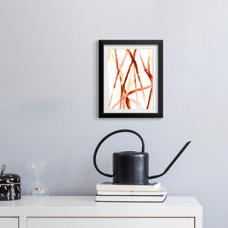 «RunnelV», reproduction encadrée, Noir