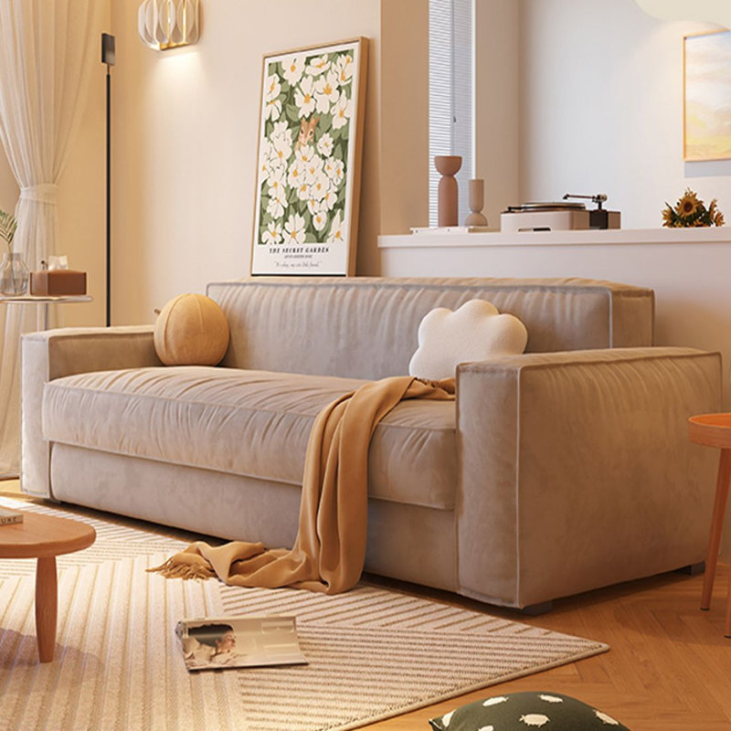 Threeseat LightGray 100% Polyester Sleeper sofa