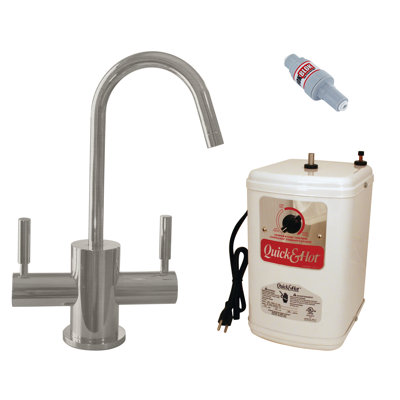 10" 2-Handle Hot and Cold Water Dispenser Faucet with Heating Tank